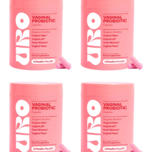 URO Women's Probiotic Complex pack of 4 bottles.