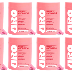 URO Women's Probiotic Complex pack of 8 bottles.